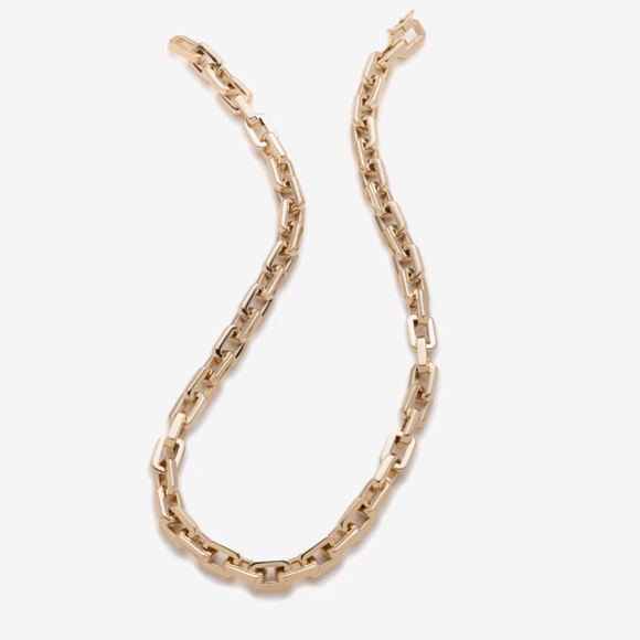 Eddie Borgo Supra Chain Link 12K Gold Plated 17" Necklace - Picture 5 of 6